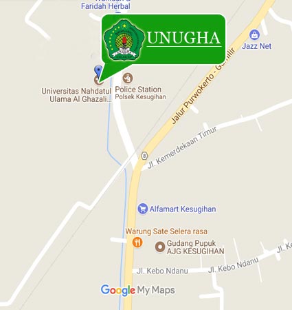 Location and Map UNUGHA Cilacap Pts Ptn